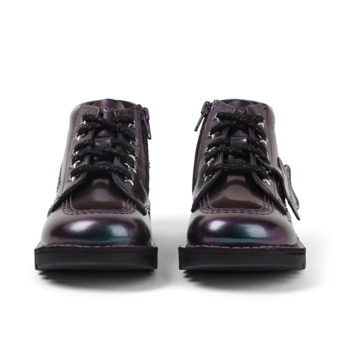 Kickers Kick Hi Galactic voor babymeisjes, paars