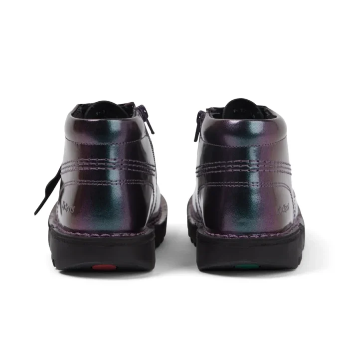 Kickers Kick Hi Galactic voor babymeisjes, paars