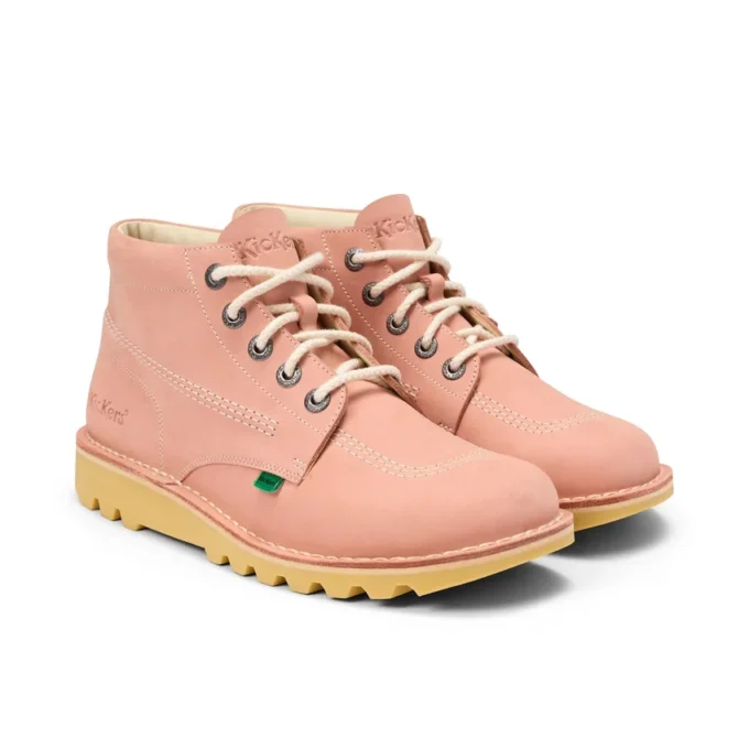 Kickers Kick Hi Nubuck lichtroze voor volwassenen