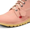 Kickers Kick Hi Nubuck lichtroze voor volwassenen