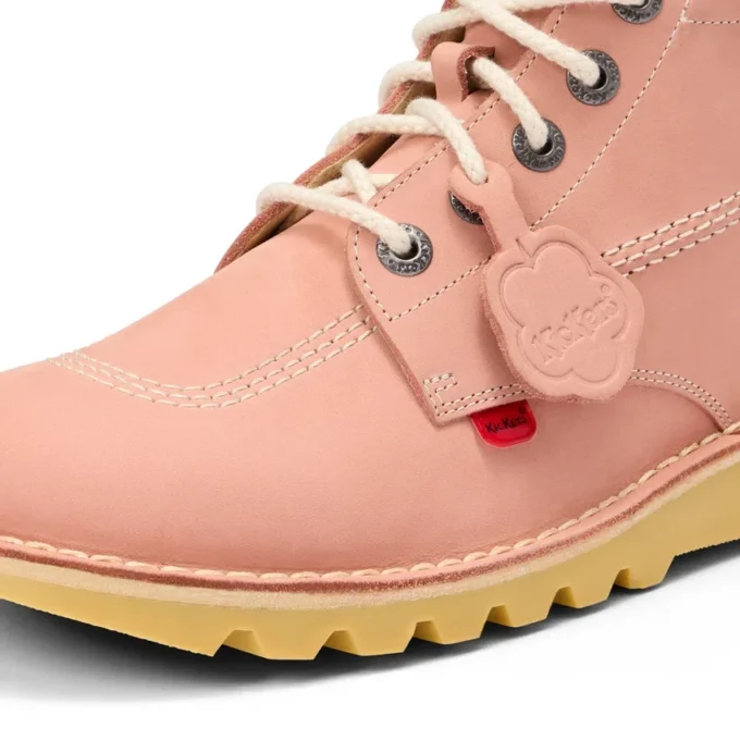 Kickers Kick Hi Nubuck lichtroze voor volwassenen