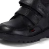 Kickers Kick Hi Scuff voor babyjongens, leer, zwart
