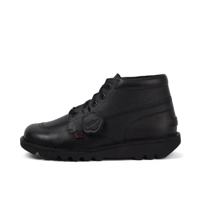 Kickers Kick Hi Tab leren laarzen voor volwassen heren, zwart