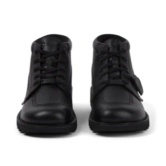 Kickers Kick Hi Tab leren laarzen voor volwassen heren, zwart