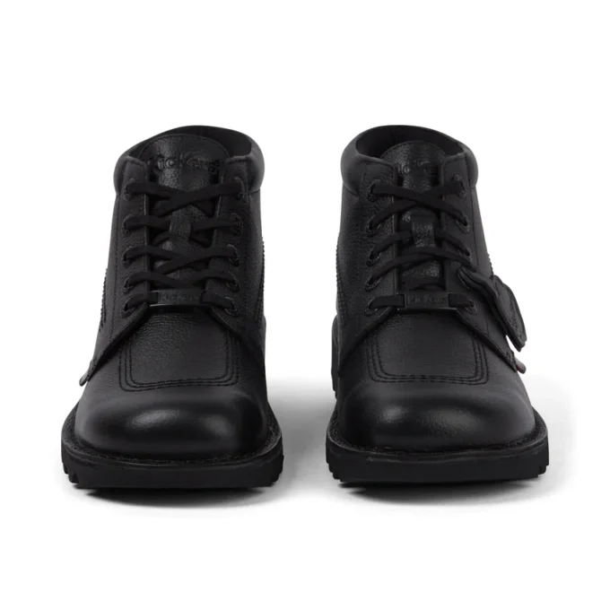 Kickers Kick Hi Tab leren laarzen voor volwassen heren, zwart
