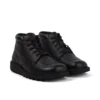 Kickers Kick Hi Tab leren laarzen voor volwassen heren, zwart
