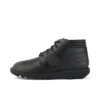 Kickers Kick Hi voor heren, gevoerd leer, zwart