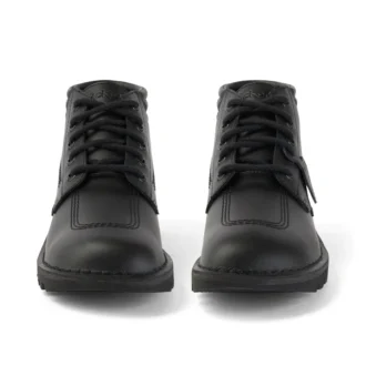 Kickers Kick Hi voor heren, gevoerd leer, zwart