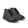 Kickers Kick Hi voor heren, gevoerd leer, zwart