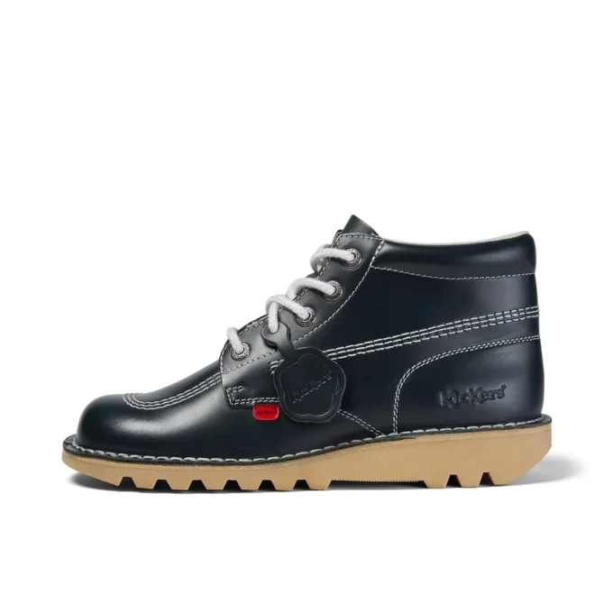 Kickers Kick Hi voor heren, leer, marineblauw