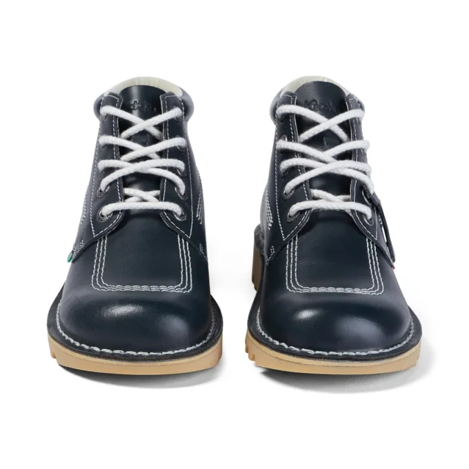Kickers Kick Hi voor heren, leer, marineblauw