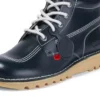 Kickers Kick Hi voor heren, leer, marineblauw