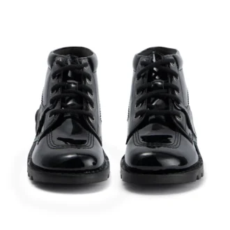 Kickers Kick Hi voor volwassen dames, alternatief voor leer, lakleer, zwart