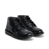 Kickers Kick Hi voor volwassen dames, alternatief voor leer, lakleer, zwart