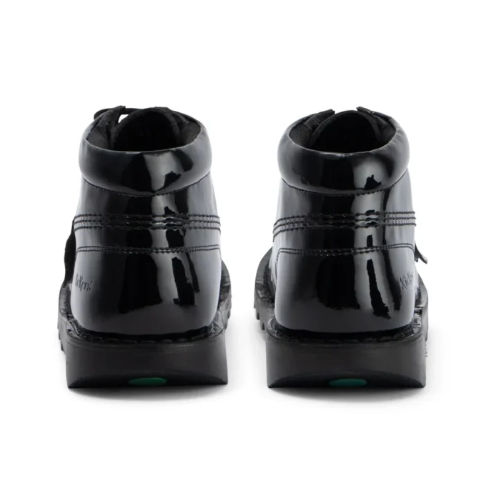 Kickers Kick Hi voor volwassen dames, alternatief voor leer, lakleer, zwart