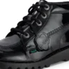 Kickers Kick Hi voor volwassen dames, alternatief voor leer, lakleer, zwart