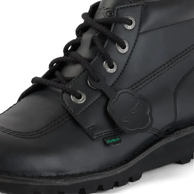 Jeugd Unisex Kick Hi Leer Alternatief Zwart