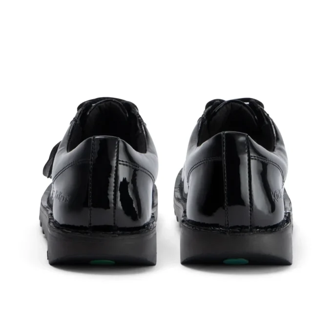 Kickers Kick Lo voor volwassen dames, leer en alternatief lakleer, zwart