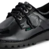 Kickers Kick Lo voor volwassen dames, leer en alternatief lakleer, zwart