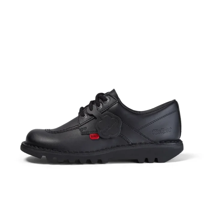 Kickers Kick Lo voor volwassen dames, leer, zwart