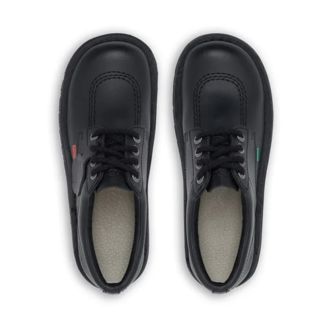 Kickers Kick Lo voor volwassen dames, leer, zwart