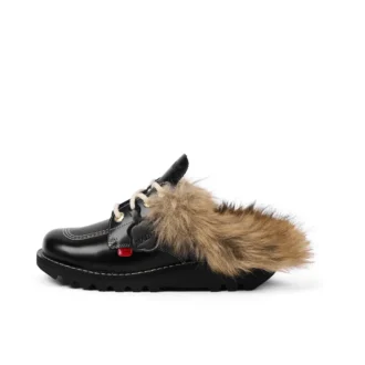 Kickers Kick Mule Fur Mains Zwart voor volwassenen