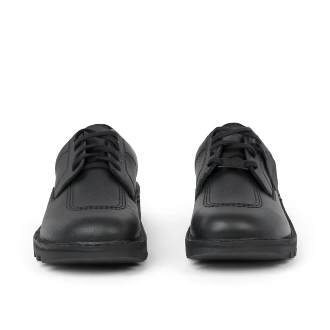 Kickers Tumble-schoen voor volwassenen, unisex, zwart leer