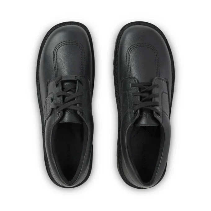 Kickers Tumble-schoen voor volwassenen, unisex, zwart leer