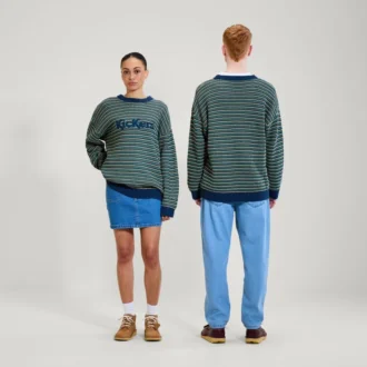 Kickers Unisex-trui met borstlogo, gemêleerd
