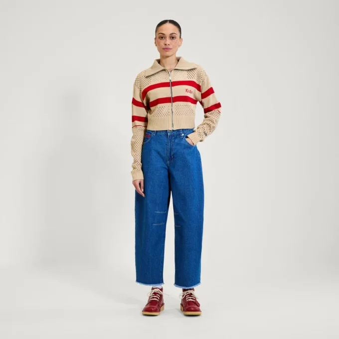 Kickers Zip Through Knit voor volwassen dames, wit