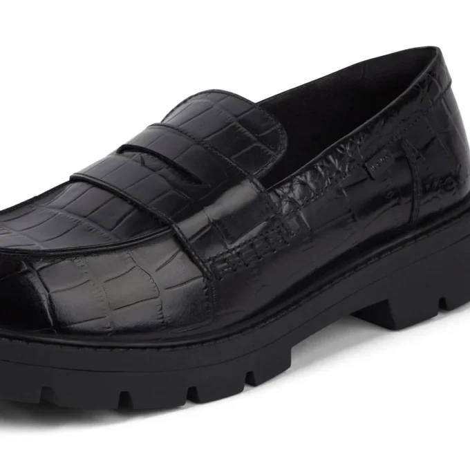 Kori Loafer Croc voor dames, zwart