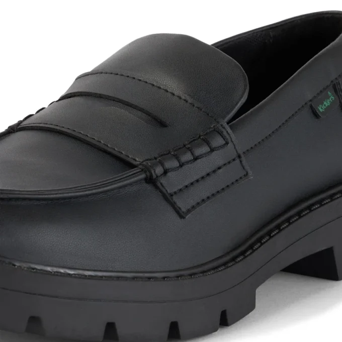 Kori Loafer voor volwassen dames, alternatief voor leer, zwart