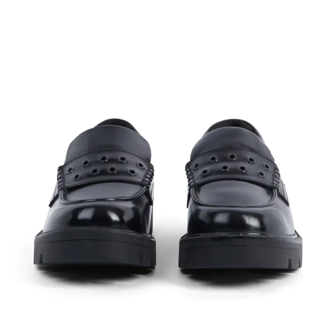 Kori Loafer voor volwassen dames, met klinknagels, leer, zwart