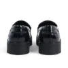 Kori Loafer voor volwassen dames, met klinknagels, leer, zwart