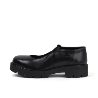Kori MJ-veterschoen van leer voor volwassen dames, zwart