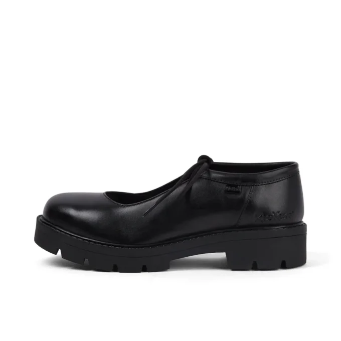 Kori MJ-veterschoen van leer voor volwassen dames, zwart