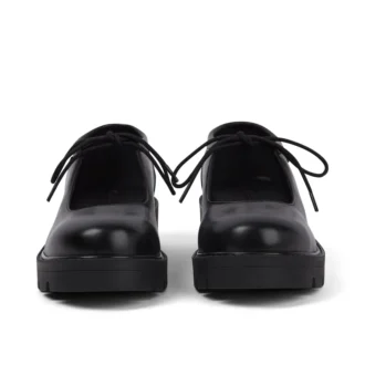Kori MJ-veterschoen van leer voor volwassen dames, zwart