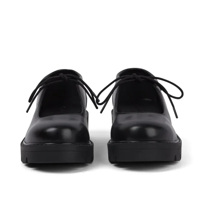 Kori MJ-veterschoen van leer voor volwassen dames, zwart