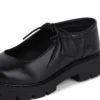 Kori MJ-veterschoen van leer voor volwassen dames, zwart