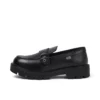 Kori Monk Strap Leren Loafer voor Dames, Zwart