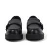 Kori Monk Strap Leren Loafer voor Dames, Zwart
