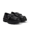 Kori Monk Strap Leren Loafer voor Dames, Zwart