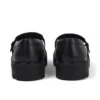 Kori Monk Strap Leren Loafer voor Dames, Zwart