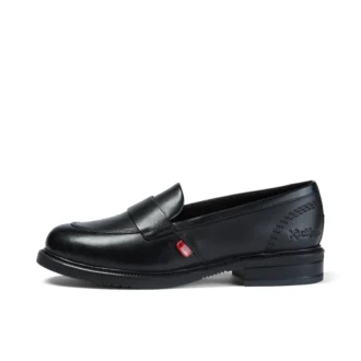 Lach Slip voor volwassen dames, zwart leer