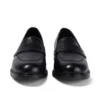 Lach Slip voor volwassen dames, zwart leer