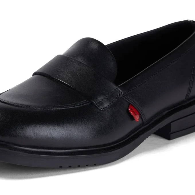 Lach Slip voor volwassen dames, zwart leer