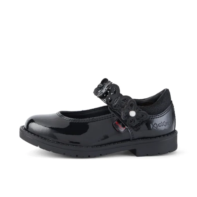 Lachly Butterfly Mj lakleder zwart voor babymeisjes