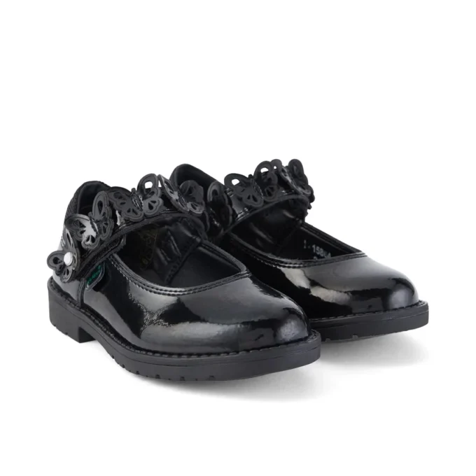 Lachly Butterfly Mj lakleder zwart voor babymeisjes
