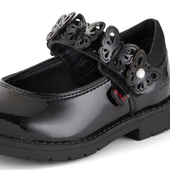Lachly Butterfly Mj lakleder zwart voor babymeisjes