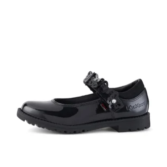 Lachly Butterfly MJ voor meisjes, zwart lakleer